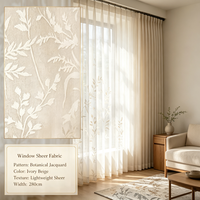 Tissu Jacquard Tissé 100% Polyester Anti-Plis Filtrant la Lumière Largeur 98 pouces pour Rideaux et Textiles de Fenêtre – Vente en Gros Usine