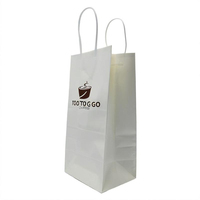 Sacs en papier de luxe pour café, boutique de pâtisserie, logo personnalisé, couleur rose, gobelets à café, emballage, sac en papier pour café 750 ml