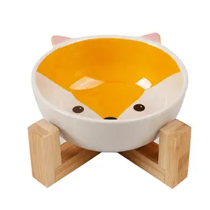 Wholesale Pet Dog Food Bowl Wholesale Pet Bowl Ceramic Dog Bowl With Stand plato para gato