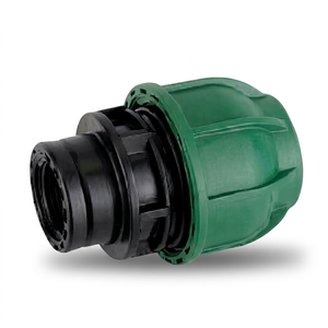 Acoplamiento Roscado Hembra de Compresión PP 40*1 de Material PP Virgen SAP SAP10034032, Resistente a la Corrosión para Tuberías de PE/HDPE Agrícolas - Product Image 1
