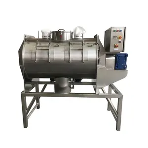 Solid drink granule homogenization plough type paddle stainless steel mixer with flying cutter