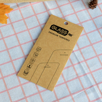 Boîte d'emballage en papier pour film protecteur d'écran de téléphone portable avec logo personnalisé, verre trempé, protection d'écran, emballage de vente au détail
