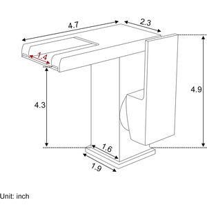 Flg <span class=keywords><strong>LED</strong></span> ánh sáng lưu vực vòi 3 màu sắc thác nước Vòi bồn rửa Vòi nước lạnh và nước nóng trộn phòng tắm tap - Product Image 4