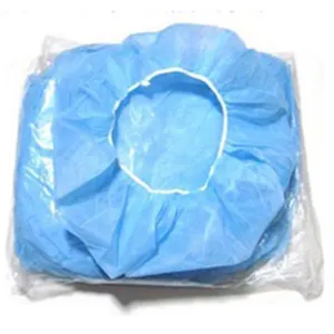 サプライヤーナースキャップラウンドモブキャップヘアネットホワイトブルーハットDescartables Non Woven Disposable Medical Surgical Clip Cap