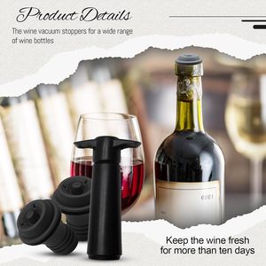 Pompe à vide en stock 2025 avec 4 ensembles de bouchons à vin sous vide - Product Image 4