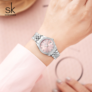 Orologi da Polso Eleganti da Donna SK Resistenti all'Acqua 3ATM con Cinturino in Acciaio Inossidabile Massiccio Placcatura IP Confezione Regalo Natalizia - Product Image 5
