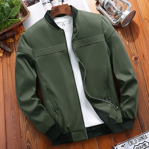 Giacche Bomber <span class=keywords><strong>Senza</strong></span> Colletto da <span class=keywords><strong>Uomo</strong></span> Nuove Collezione Primavera, Slim Fit con Cerniera, Casual, Taglie Forti, Tinta Unita - Ingrosso Fabbrica - Product Image 1