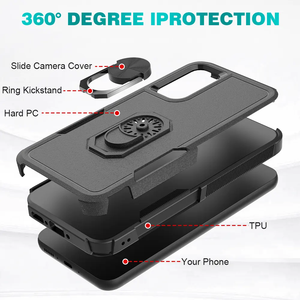 Coque de téléphone portable double couche armure hybride pour <span class=keywords><strong>Samsung</strong></span> S25Ultra S24 S23 <span class=keywords><strong>support</strong></span> de béquille A16 A26 A36 A56 couverture de téléphone - Product Image 2