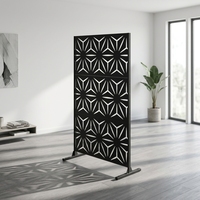 Panneau Métallique Découpé au Laser à Motifs Géométriques Perforés, Design Art Déco, Durable, Léger, Multifonctionnel, du Sol au Plafond