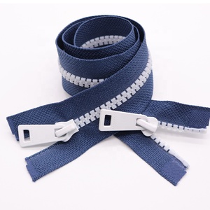 Hai cách mở hai mặt nhựa dây kéo 2 cách dây kéo nhựa cho quần áo hai cách tách Áo khoác dây kéo - Product Image 2