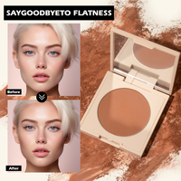Palette de poudre pressée végétalienne à logo personnalisé Poudre de maquillage mate personnalisable Contour du visage imperméable et minimisant les pores