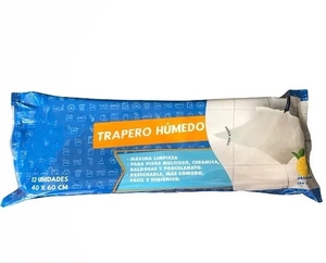 Trapero Húmedo Multiusos con <span class=keywords><strong>Ojal</strong></span>, Desinfectante para Limpieza de Pisos, Toallitas Húmedas de 40*60cm con Orificio en el Centro - Product Image 1