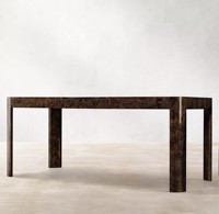 Escritorio de Estudio de Madera Maciza de Estilo Americano, Ecológico, para Uso Comercial, Escritorio de Computadora de Madera de Burl Retro para Sala de Estar o Entrada