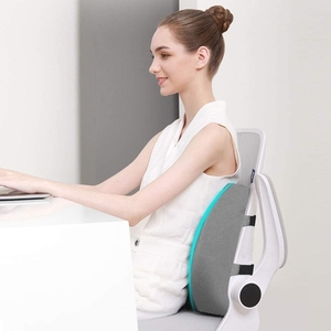 Almohada de Soporte <span class=keywords><strong>Lumbar</strong></span> de Espuma Viscoelástica Avanzada WJ-147, Respaldo de Terciopelo para Silla de Oficina, Asiento de Coche, Enfermería, Camping, Extraíble - Product Image 4