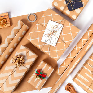 Venta al por mayor 80g cumpleaños Día de San Valentín papel Kraft 43*300cm regalo de lujo embalaje personalizado rollo de papel de regalo - Product Image 6