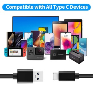 SYONG-Cable de carga y transferencia de datos, 1m, 1,5 m, 2M, 3m, 5m, 10m, USB 3,0, tipo a macho a tipo C, conductor de cobre puro - Product Image 5