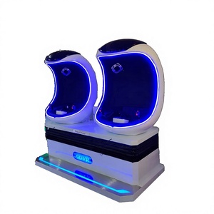 เครื่องจำลองโรงภาพยนตร์ VR แบบเล่นคนเดียว รุ่น Dual Egg Cinema Simulator Pod (ประกอบด้วยฐานเคลื่อนที่, ระบบลม, ระบบกระตุ้นขา และระบบสั่นสะเทือนที่นั่ง) - Product Image 1