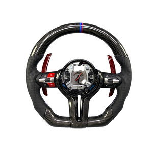 Volante de Fibra de Carbono Real para <span class=keywords><strong>BMW</strong></span> M3 G80 G20 G21 G22 G28 G29 2024 2023 <span class=keywords><strong>2022</strong></span> 2021 2020 con Orificios para Paletas - Product Image 1