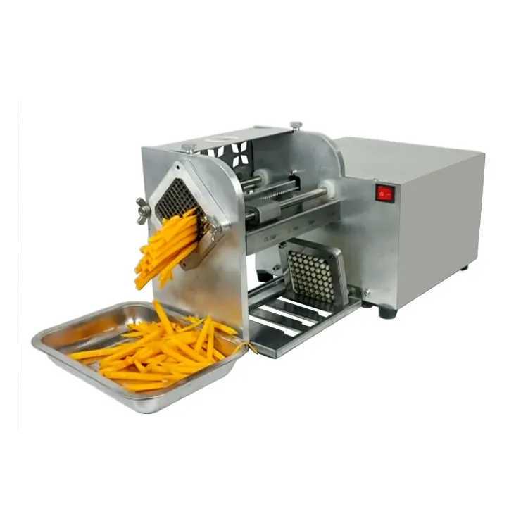 Elektrische Verse Zoete Aardappel Chips Machine/Wortel Aardappel Stok Vingers Strip Frieten Snijmachine