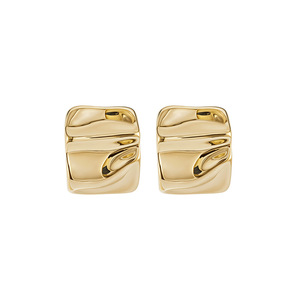 Dinle Geometric <b>Stud</b> Earrings 925 <b>Silver</b> Women's Everyday Wear - Product Image 3