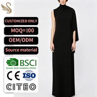 Robe décontractée pour femmes, couleur unie, col mi-haut, sans manches, respirante