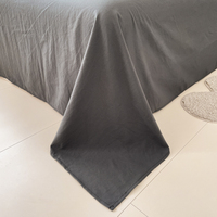 Parure de lit respirante en microfibre lavée avec housse de couette et surpiqûres bicolores – Vente en gros