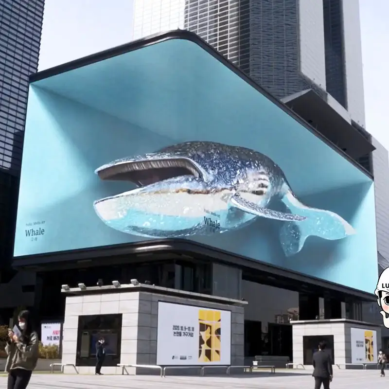 Hoge Prestaties Outdoor Blote Oog 3d Led Display P4 P5 P6 P8 P10 Full Color 3d Effect Led Scherm Billboard Voor Reclame