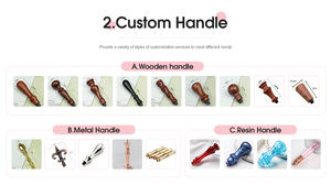 Деревянная ручка пустые головки круглые квадратные прямоугольные пользовательские формы Muti размеры штамп для восковой печати - Product Image 6