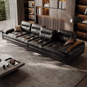Meilleures ventes, <span class=keywords><strong>canapé</strong></span> moderne minimaliste en <span class=keywords><strong>cuir</strong></span> de vachette, facile à <span class=keywords><strong>nettoyer</strong></span>, design modulaire, vente directe, production d'usine Foshan pour les hôtels - Product Image 3