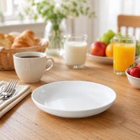 Service de vaisselle jetable en céramique haut de gamme 2025, motif fruits, avec kit d'ustensiles – Vaisselle de luxe moderne pour la maison
