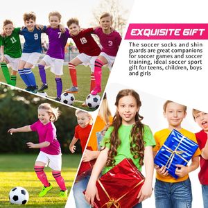 Espinilleras de Fútbol con Calcetines, Ligeras, Protectoras, para Niños, Jóvenes, Adolescentes, Niños y Niñas de 3 a 15 Años, para Deportes - Product Image 3