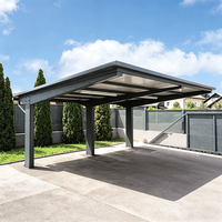 Structure de carport préfabriquée en acier léger durable pour parking extérieur, conception à longue durée de vie, forme en H robuste