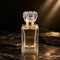 Flacon de parfum en verre personnalisé avec emballage en boîte 100 ml pour marque privée OEM avec bouchon en verre et logo