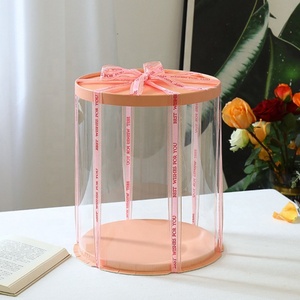 Boîte cadeau de luxe, qualité alimentaire, mariage, anniversaire, fête, boîtes rondes transparentes pour gâteaux et biscuits - Product Image 3