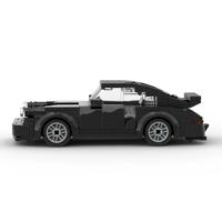 MOC Bestseller transfrontalier : Voiture rétro à huit compartiments pour garçons, blocs de construction en plastique compatibles, jouet de bricolage
