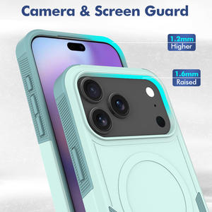 HMJ TPU PC <span class=keywords><strong>Funda</strong></span> de teléfono magnética anticaída de doble capa Fundas Para Sublimar Coque para Apple <span class=keywords><strong>iPhone</strong></span> 17 16 15 Air Plus Pro Max - Product Image 2