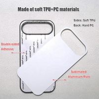 Coques de téléphone vierges 2D antidérapantes noires pour sublimation, pour iPhone 17 Air, fourniture d'usine