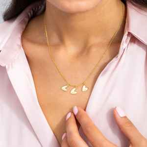 قلادة على شكل قلب محفور باسم العائلة ، سلسلة رابطة الأم والابنة ، قلادة اسم شخصية - Product Image 6