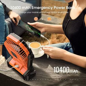 Nhà Máy Cổ Phiếu Di Động Có Thể Sạc Lại Cắm Trại LED USB <span class=keywords><strong>Fan</strong></span> Ánh Sáng 8000MAh Pin Cho Xe Ngoài Trời Điện USB Pin <span class=keywords><strong>Fan</strong></span> Cho Lều - Product Image 3