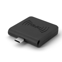 Lecteur de carte d'identité de téléphone android RFID carré adapté au petit lecteur de carte de proximité sans contact intelligent sans fil 125KHz