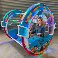 Nouvelle Voiture Le Bar 360 à Roulettes 2026 °   Manège commercial rotatif à deux places pour la location en parc d'attractions