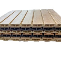 Bardage Mural Économique en PVC WPC pour Maison, Panneau Mural Extérieur Creux en WPC de Haute Qualité, Lame Persienne en WPC et Panneau Flûté pour Extérieur