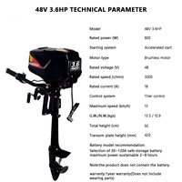 Moteur hors-bord électrique sans balais HANGKAI 48V 800W 3.6HP pour bateau de plongée, bateau de pêche gonflable, moteur de pêche à la traîne, étanche