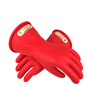 Gants de sécurité isolants en caoutchouc latex rouge et noir pour électriciens, protection 1000V <span class=keywords><strong>Classe</strong></span> <span class=keywords><strong>0</strong></span>, pour travaux sous tension (vente en gros) - Product Image 6