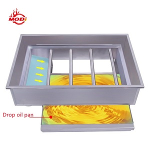 Modi Square Electric Korean BBQ Smoker Grill Commercial Black Gold Steel Pipe <span class=keywords><strong>Barbecue</strong></span> Four Intérieur Table intégrée 2400W 4 personnes - Product Image 3