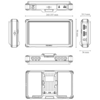 Moniteur portable FEELWORLD FW568 PRO 6 pouces 4K 60Hz, design compact intelligent, 1200 nit, haute luminosité, pour appareil photo reflex numérique
