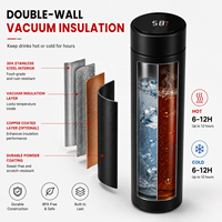 Botella de Agua Inteligente de 500 ml al por Mayor con Pantalla LED de Temperatura, Termo de Acero Inoxidable con Aislamiento al Vacío para Regalos con Logotipo Personalizado