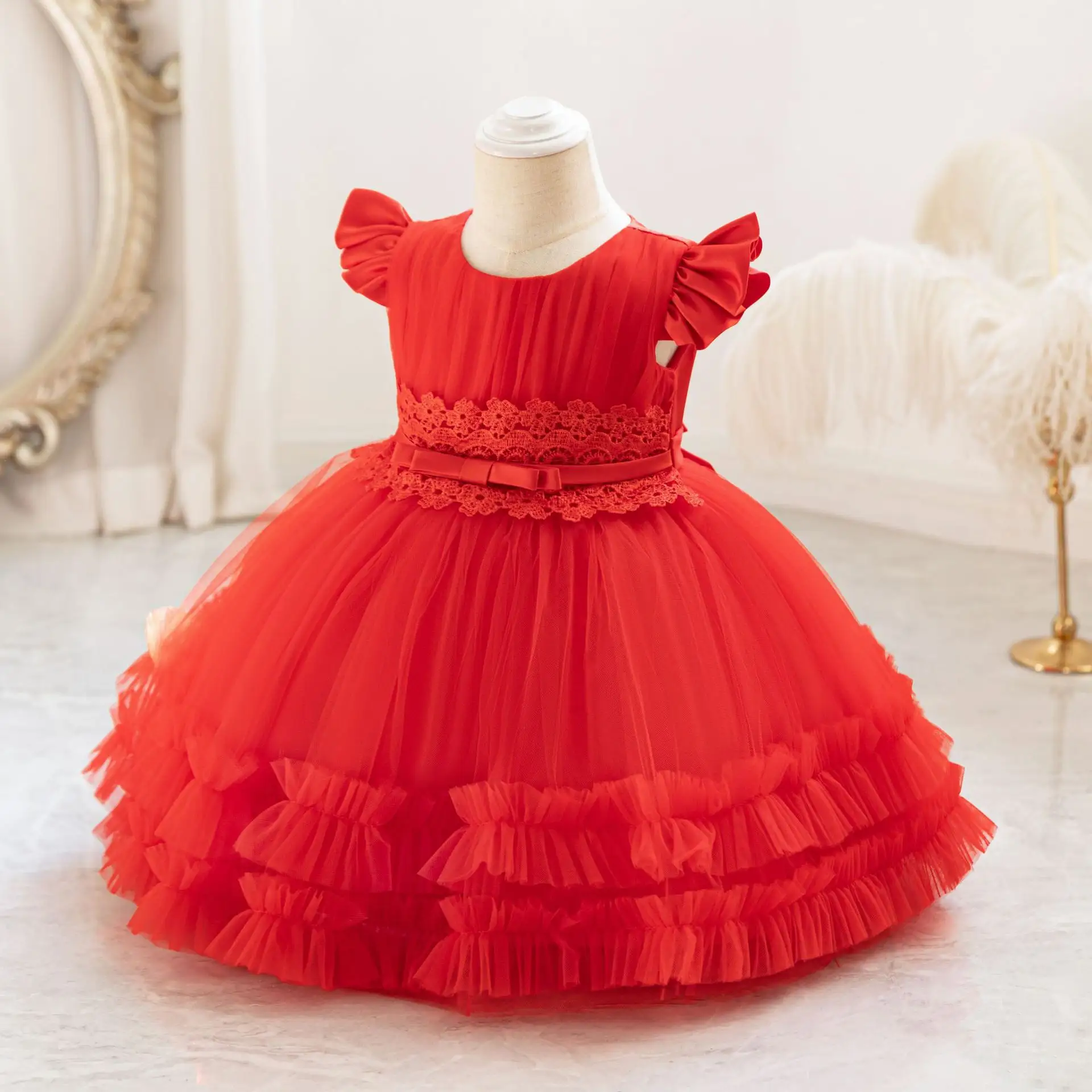 3 yaşındaki kız için parti elbiseler toptan prenses bebek çocuk elbise düğün kızlar İstanbul türkiye