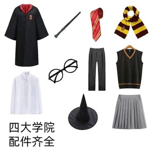 Tovenaarsgewaad met stropdas Unisex tovenaarskostuum met capuchon Uniform Magische heksenrokkap Mantel Cape voor Halloween Cosplay-kostuum - Product Image 5