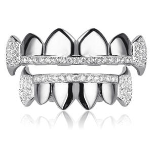 جديد للنساء مثلجة كريستال شواء أسنان بنمط الشرير الهيب هوب مغني الراب الفم زخرفة سبائك النحاس مع الزركون للهدايا الخطوبة - Product Image 2